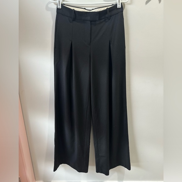 0 J.Crew super wide leg mid rise wool-blend black trouser - Picture 1 of 5